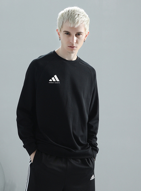 adidas阿迪达斯2025春新款男圆领套头运动情侣卫衣aCLLSPS3CS-BW