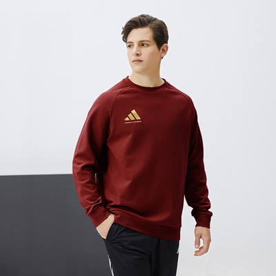 adidas阿迪达斯2025新款男女圆领套头运动休闲卫衣aCLLSPS3CS-RG