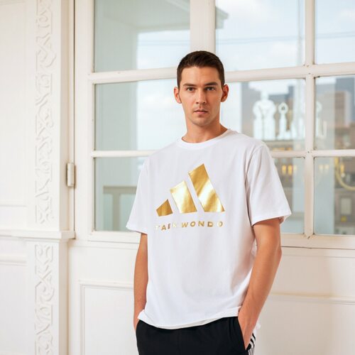 Adidas阿迪达斯圆领2025白金男女棉运动t恤衫短袖adiCLTS24TK-WG