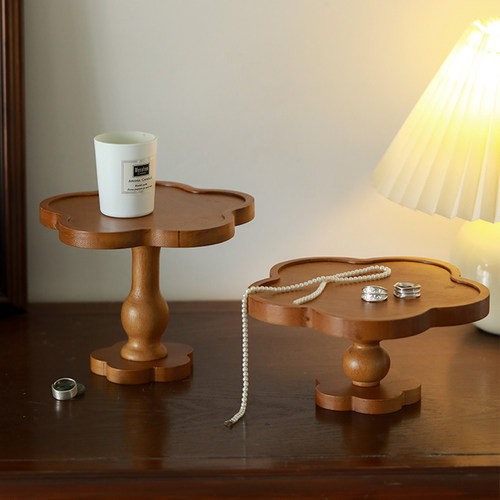 复古竹木首饰收纳架钥匙置物架