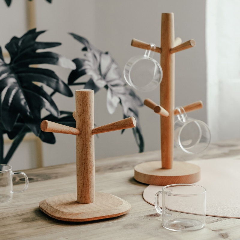 生活树日式无漆榉木六爪悬挂厨房