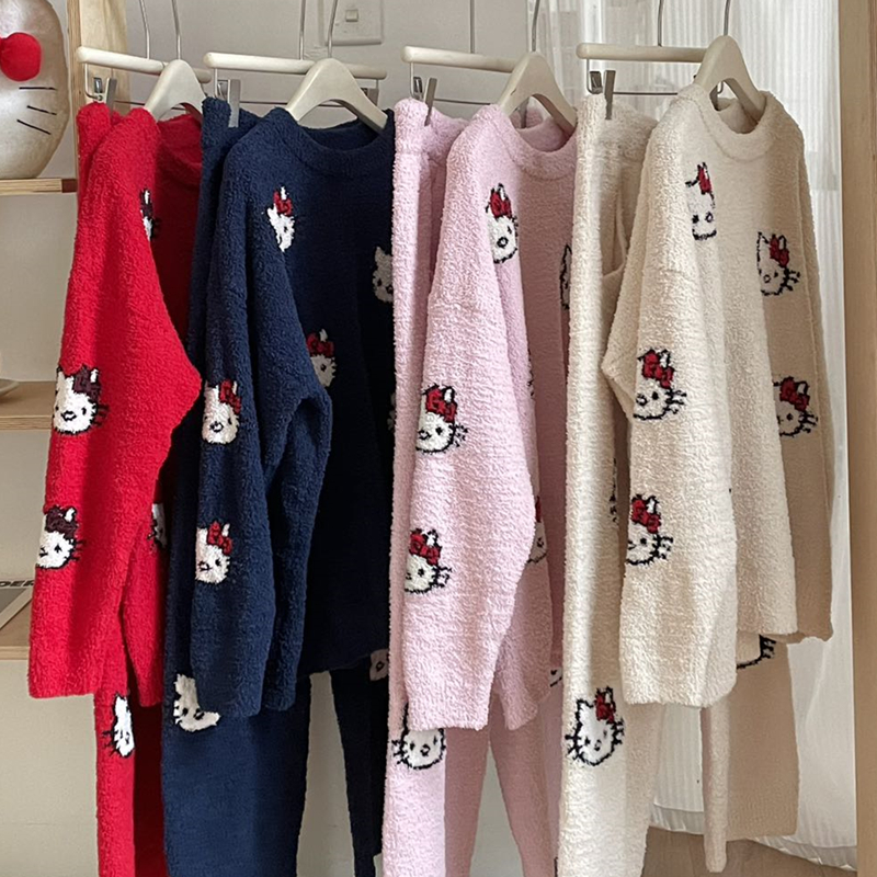 HelloKitty半边绒睡衣杰艾娜女