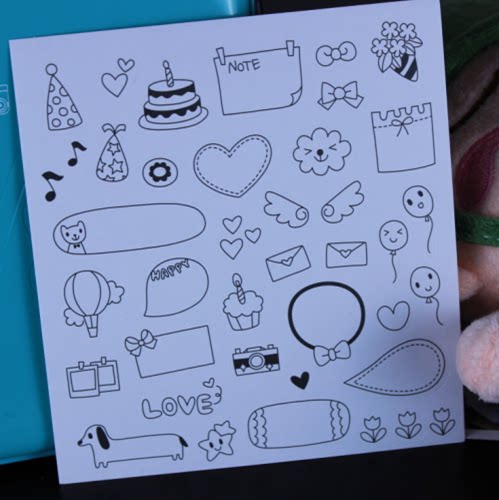 diy韩国拍立得mini 相纸照片相片装饰贴纸可写字 6张文具批发