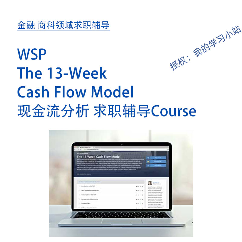 现金流模型 The 13 Week Cash Flow Model WSP Wall Street Prep 商务/设计服务 设计素材/源文件 原图主图