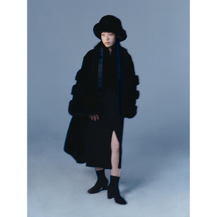 Trims 喇叭袖 野裁 环保貂毛狐狸皮草长款 外套大衣 「猛鹫」 Wild