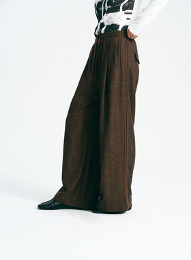 Wild Trims 野裁「松弛准则」人字呢羊毛呢松紧休闲西裤