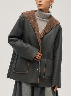 Wild Trims 野裁 「岩羊」 环保皮毛一体两面穿羊皮质地夹克外套