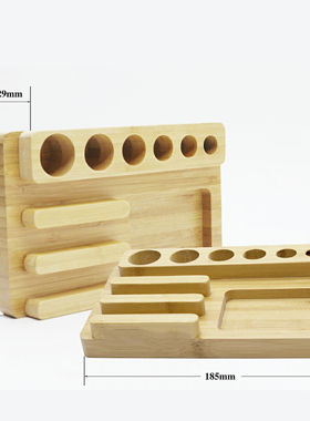 展示架 竹子木制展示座收纳座化妆笔筒收纳座