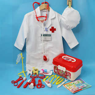 儿童白大褂幼儿职业体验牙医眼科医务工作者玩具医生护士演出服新