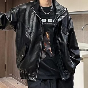 港风春季 潮ins百搭潮流帅气宽松痞帅褂子男生衣服 男装 外套男秋装