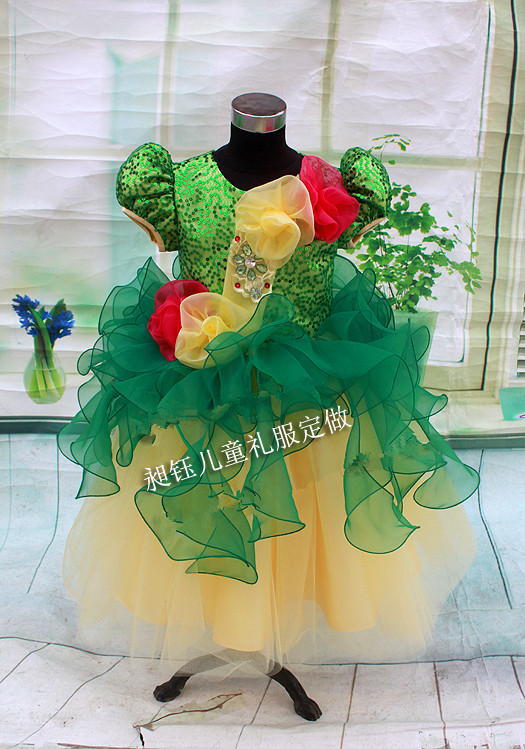 女童走秀演出服儿童节目主持人礼服快乐阳光旋转的小鹿歌曲服装