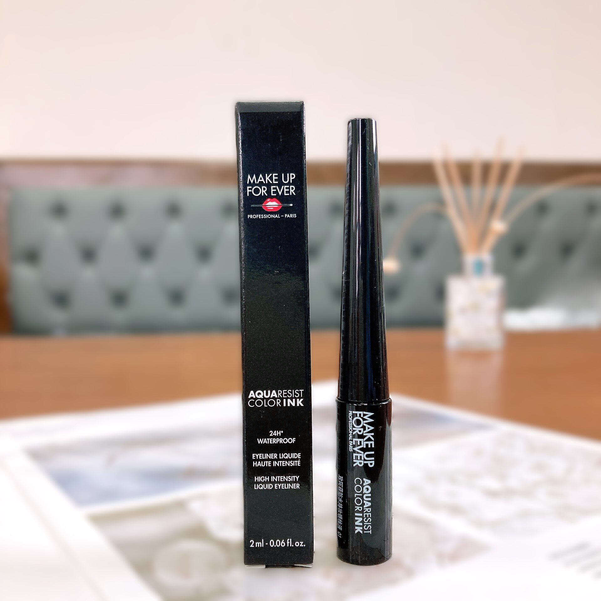 玫珂菲防水持妆眼线液2ml 24H炫彩液体眼线液笔 01黑色 到26.5