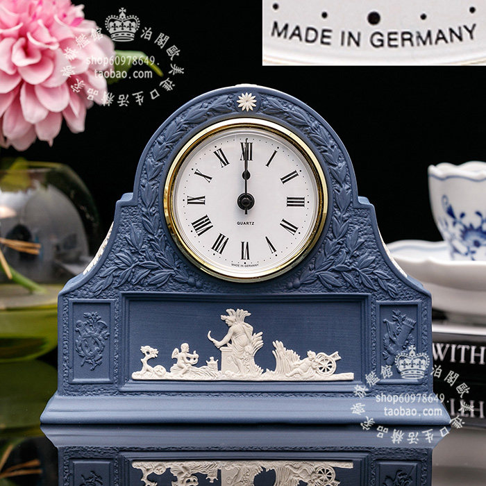 英国Wedgwood波特兰陶瓷床头时钟