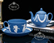 Wedgwood 希腊神话跳舞女神 陶瓷浮雕咖啡杯 英国 深蓝 单人1杯1