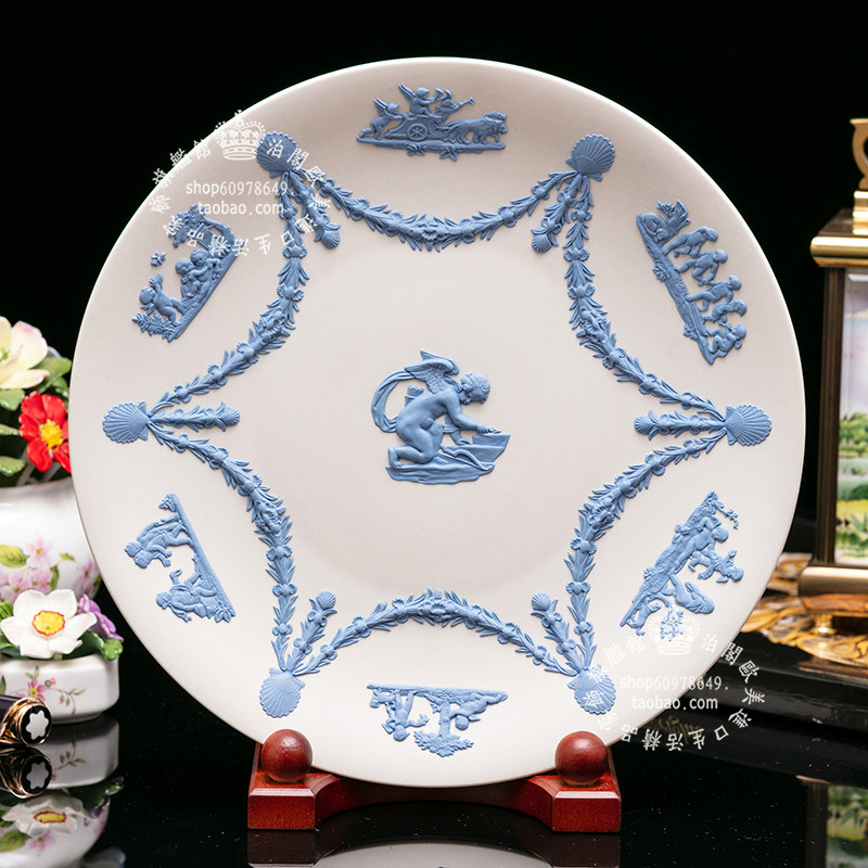 现货结婚礼物 英国制Wedgwood 邱比特 爱神 浮雕纪念情人陶瓷盘