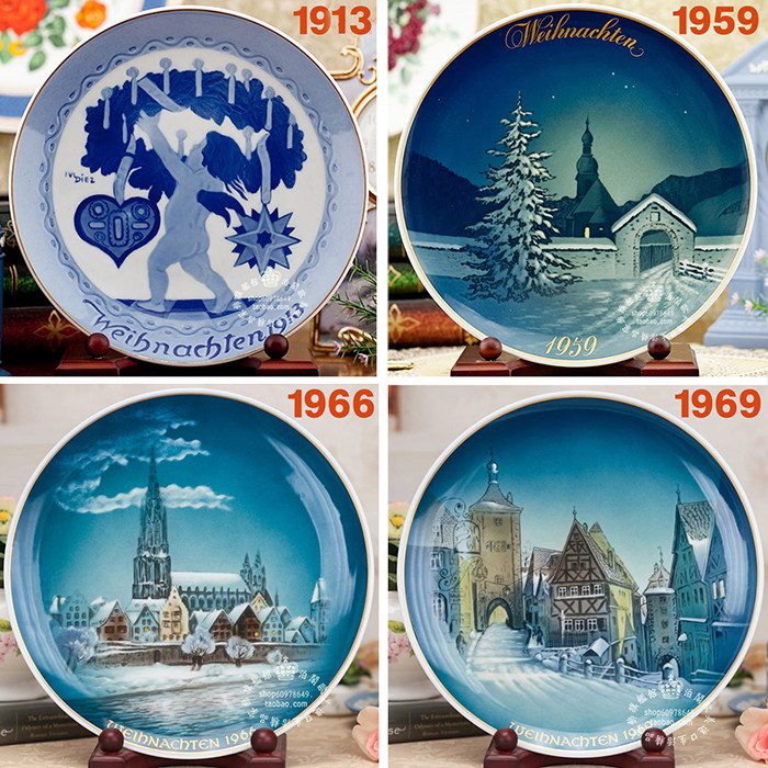 Wedgwood 德国古件 Rosenthal 羅森泰 1978 歐洲美景手绘陶瓷饰盘