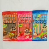 亿智酸果带128g彩虹糖果可乐草莓味儿童彩带糖果杂果味零食