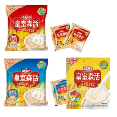 皇室森活540g原味牛奶高钙无蔗糖营养麦片独立包装即食燕麦片早餐