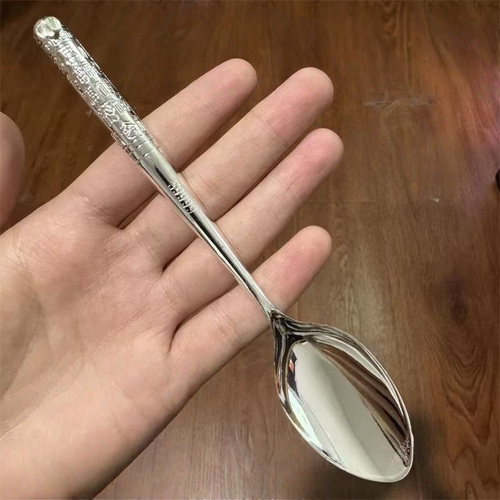 百福银餐具纯银色汤勺调羹汤匙