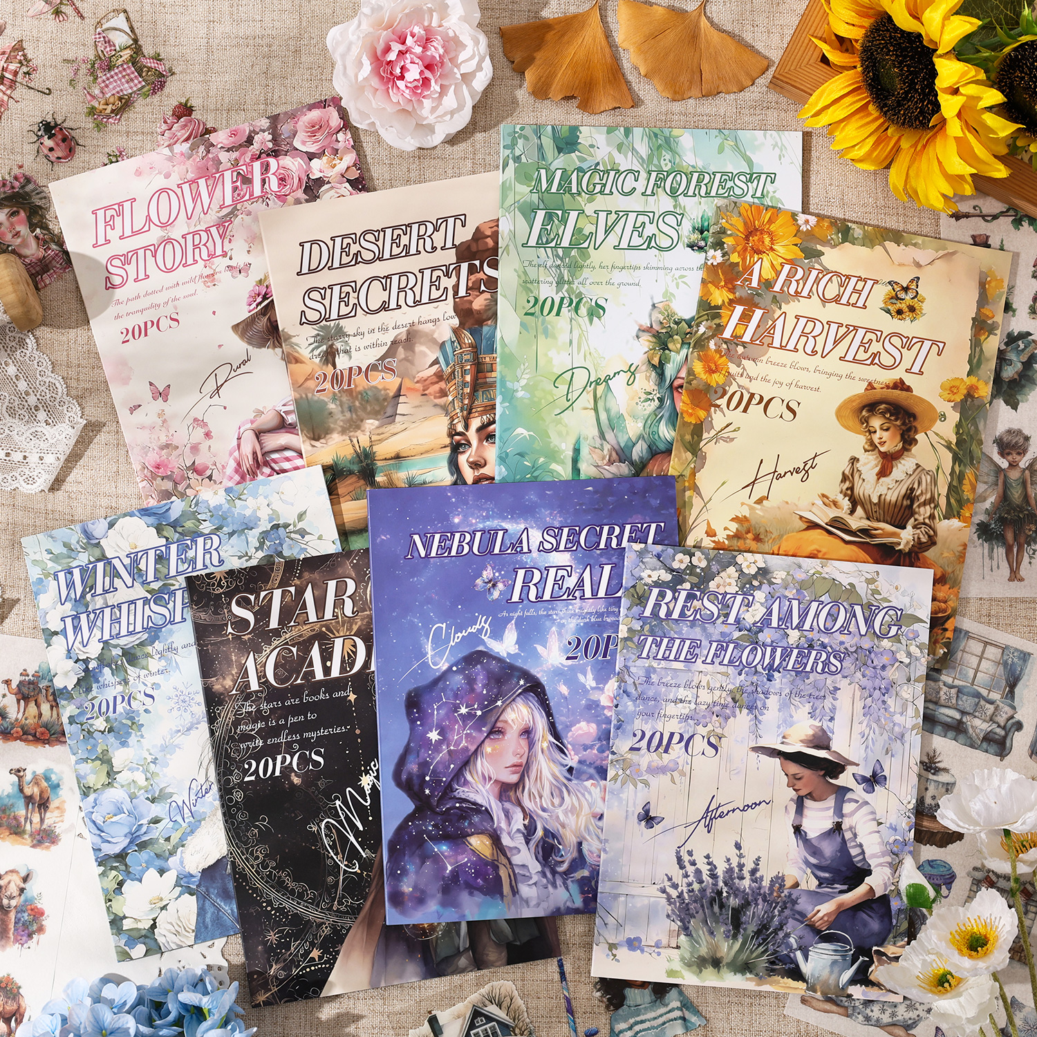 回忆时光系列大尺寸模切贴纸本