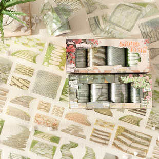 ZABC古道印象记系列盒装胶带pet材质石板路主题造景装饰素材拼贴