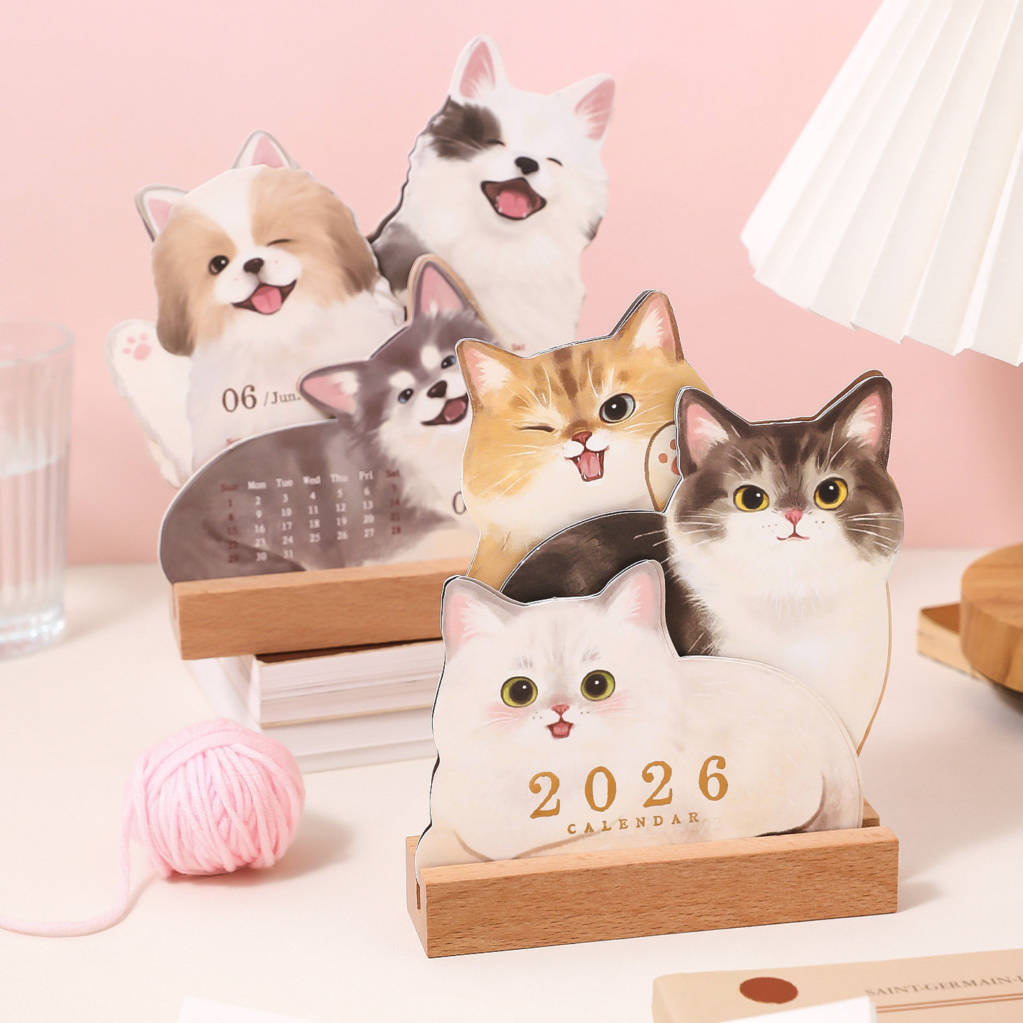 芯陌绒绒小宠立体台历2026年萌宠暴击办公桌面摆件日常记事打卡本
