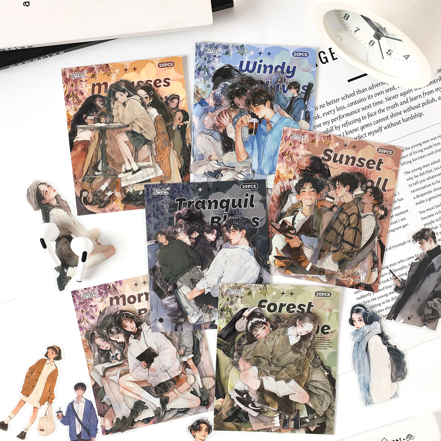 时尚绮想系列人物主题装饰贴纸包