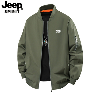 JEEP 吉普美式飞行夹克男款情侣衣服棒球服男士宽松户外外套春季