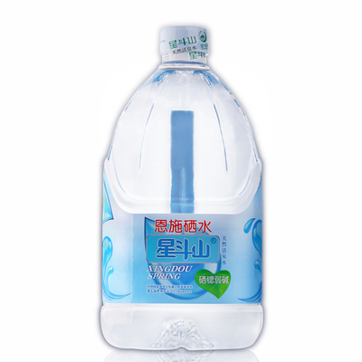 恩施星斗山天然硒锶活泉水矿物山泉办公用水泡茶小桶装水4.5Lx2瓶