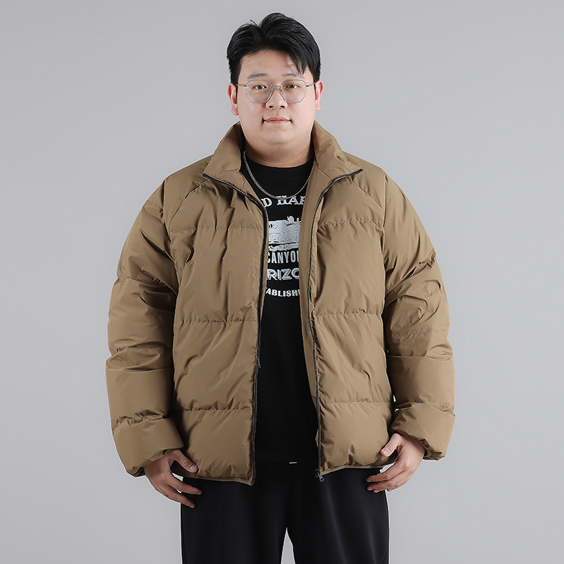 胖子冬季立领加大加肥保暖羽绒服