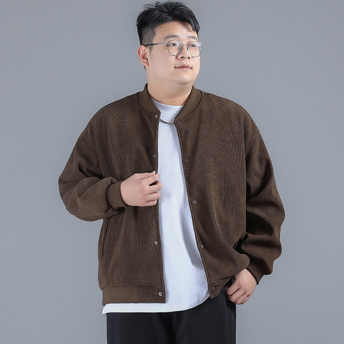 大码棒球领秋冬男士外套