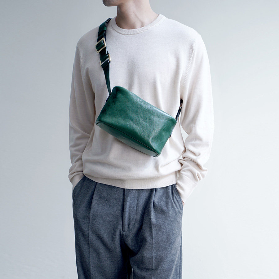 牧石MOOSHI手工定制牛皮包男单肩包原创设计百搭包时尚简约斜挎包