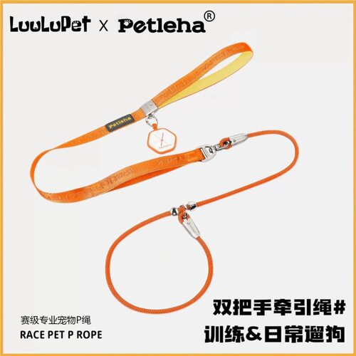 Petleha一体项圈P绳不勒手牵引绳