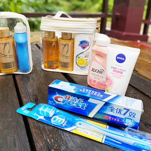 便携洗漱套装 洗发水沐浴露小样全套洗护用品出差旅游洗漱包 旅行装