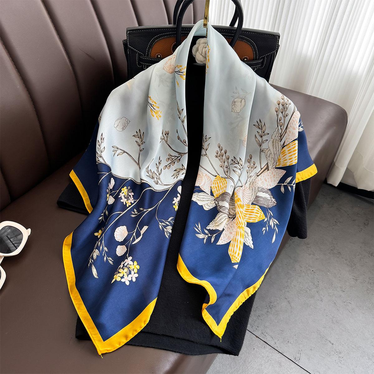 品牌正品丝巾韩版百搭大方巾女春夏季装饰防晒外搭领巾丝巾围巾薄