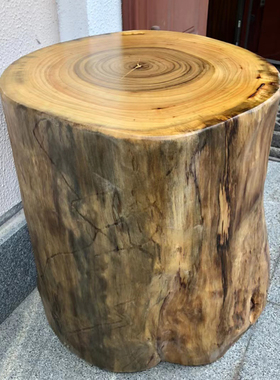 香樟木墩实木根雕凳子茶桌木桩墩子茶几墩子原木树墩圆墩子木桩