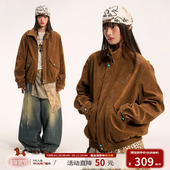 江南先生NewJNXS 流浪者之歌 仿麂皮双拉链撞色松石烫钻logo皮衣