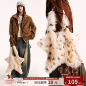 江南先生NewJNXS仿皮草毛绒星星手提包个性 时尚 立体高级感单肩包