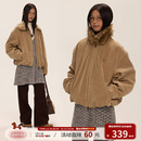 江南先生NewJNXS 慵懒感仿麂皮红色棉服秋冬棉衣夹克 费尔岛之夜