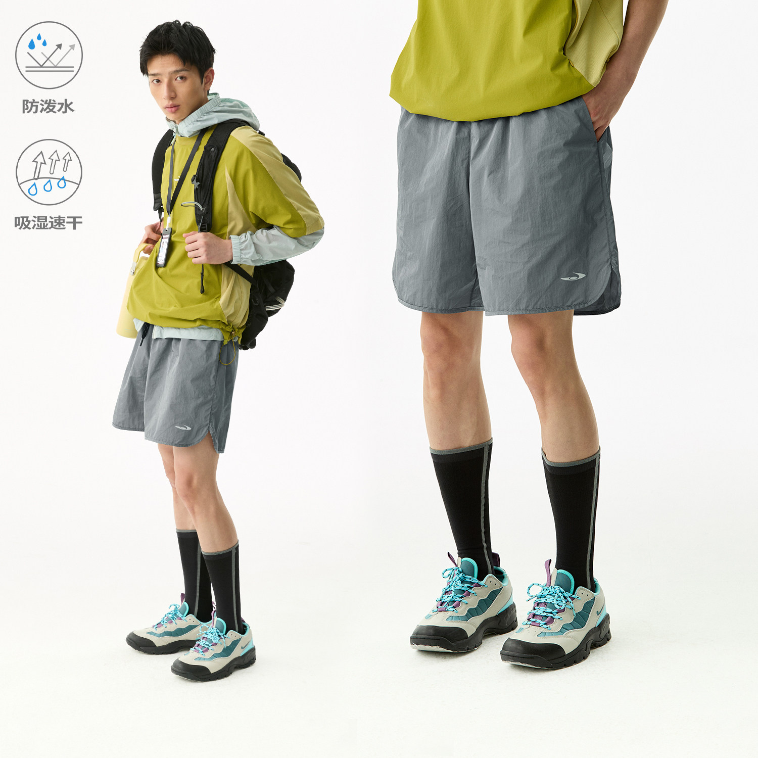 江南先生NewJNXS'轻风'运动户外防泼水短裤夏季宽松速干吸湿裤男图片
