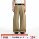 脚可调节休闲裤 春裤 男女 弯刀裤 江南先生NewJNXS重磅简约压褶工装