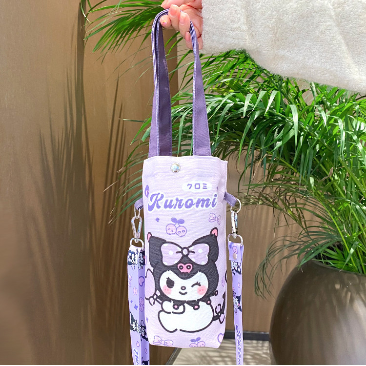 可爱卡通水杯套帆布斜挎手提便携保温杯袋子背带卡通杯套挂绳收纳,餐饮具,杯套,淘宝优惠券,粉丝福利购,淘宝优惠卷
