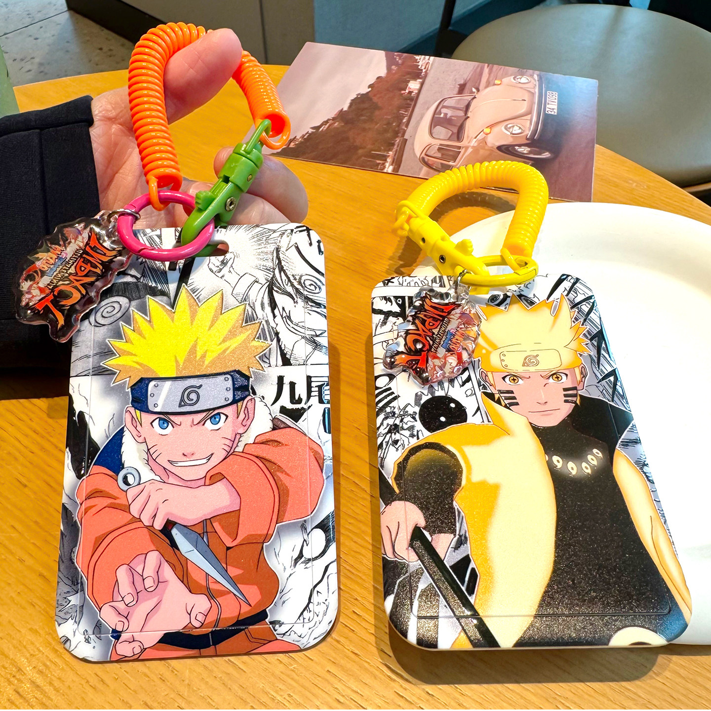 火影鸣人弹簧绳卡套身份证件套饭卡小学生门禁挂绳动漫二次元男款