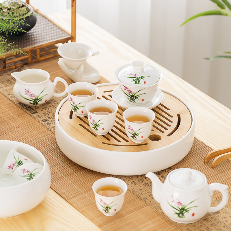 纪森礼盒装青花工夫茶具