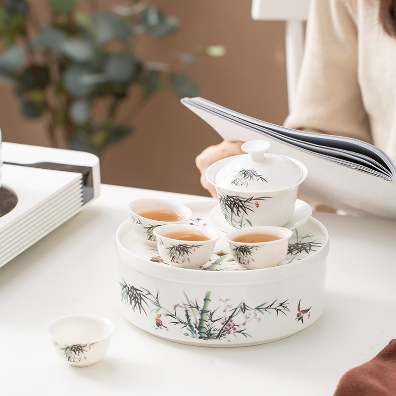 陶瓷旅行礼品茶盘定制