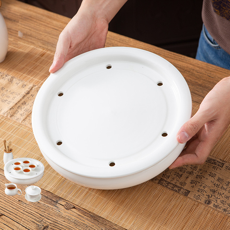 陶瓷圆形茶具蓄水托盘