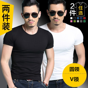 白色莫代尔男件纯色恤半袖 打底冰丝大码 2夏季 2021t衫 体恤 短袖