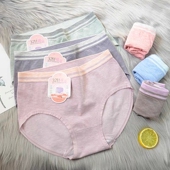 五条装 丝芭莎32针裸氨无缝美体彩棉女三角裤 中腰舒适抑菌底档1092