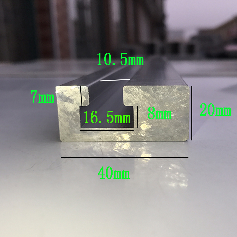 机床槽板4020偏槽16.5铝导轨铝合金槽铝型材铝材限位铝T型槽板