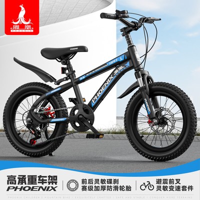凤凰官方旗舰店变速6-7-8-9-13岁中大童山地20寸男孩女孩学生单车